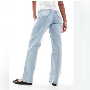 NWT Miss Selfridge heart pocket straight leg jeans in bleach wash SIZE W30 L30